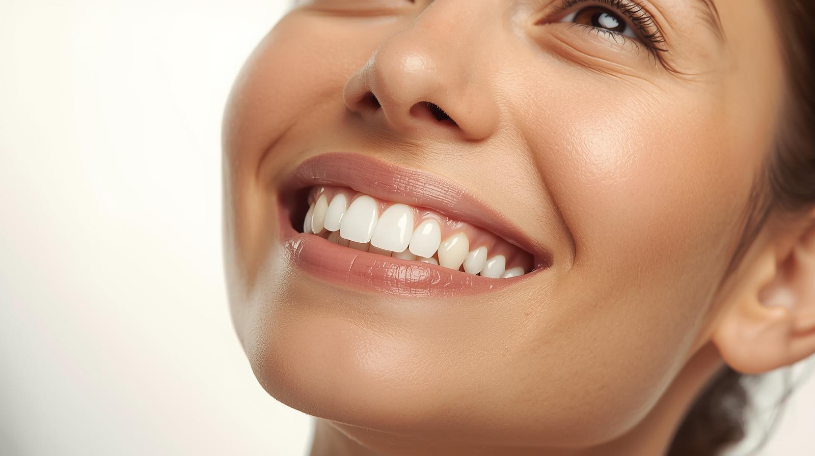 Sourire esthétique en gros plan